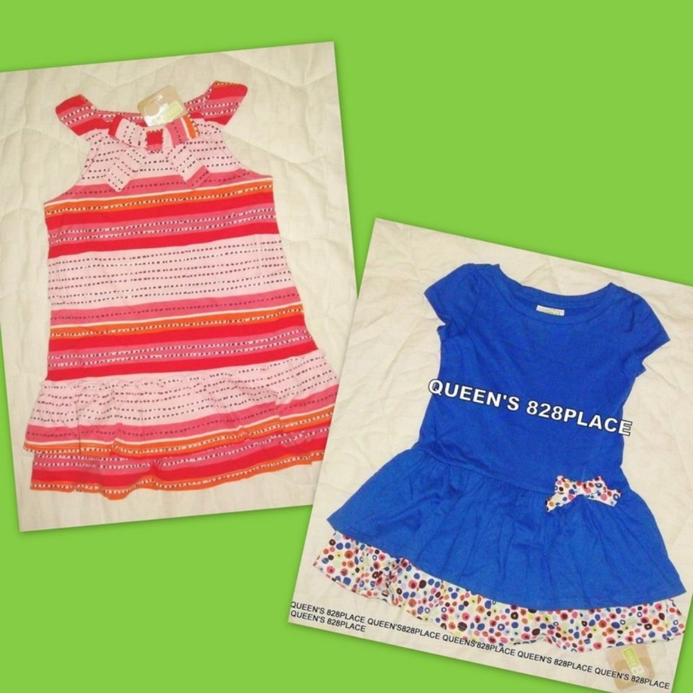 NWT Crazy 8 Stripe Do Girls 18-24 2T Dress Bundle
